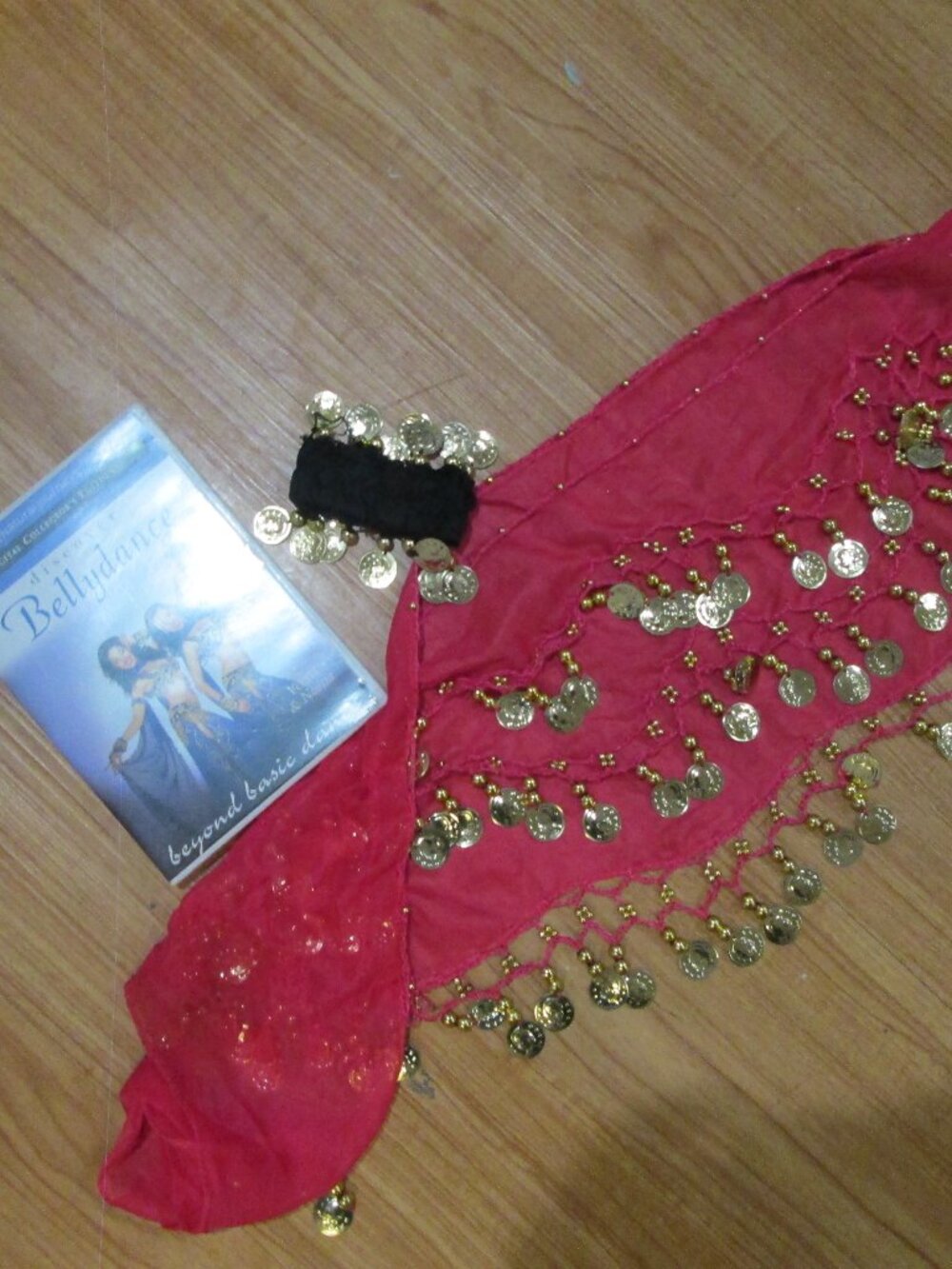 Bellydance Bundle with skirt wrap,ankle chimes and dvd instruction Yes, mama!